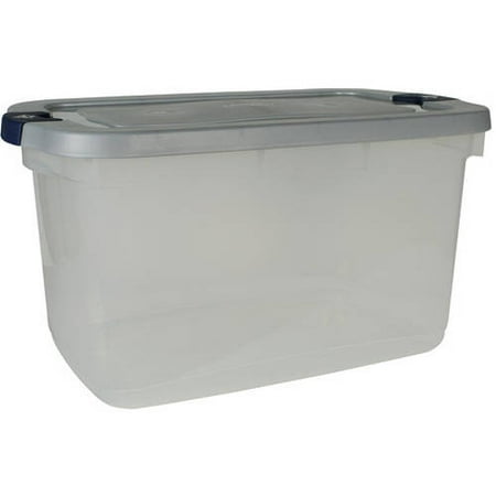 Rubbermaid 16.5-Gallon (66-Quart) Roughneck Clears Storage Box, Clear/Gray, Set of 4