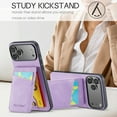 thumbnail image 6 of for iPhone 17 Pro Case for Women Girls, Premium PU Leather Wallet Case with Card Slots on Back Flip Protective Case for iPhone 17 Pro Phone Case - Purple, 6 of 8