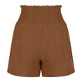 thumbnail image 6 of Shorts for Women 2026 Summer Elastic High Waist Drawstring Smocked Wide Leg Flowy Casual Beach Shorts, 6 of 8