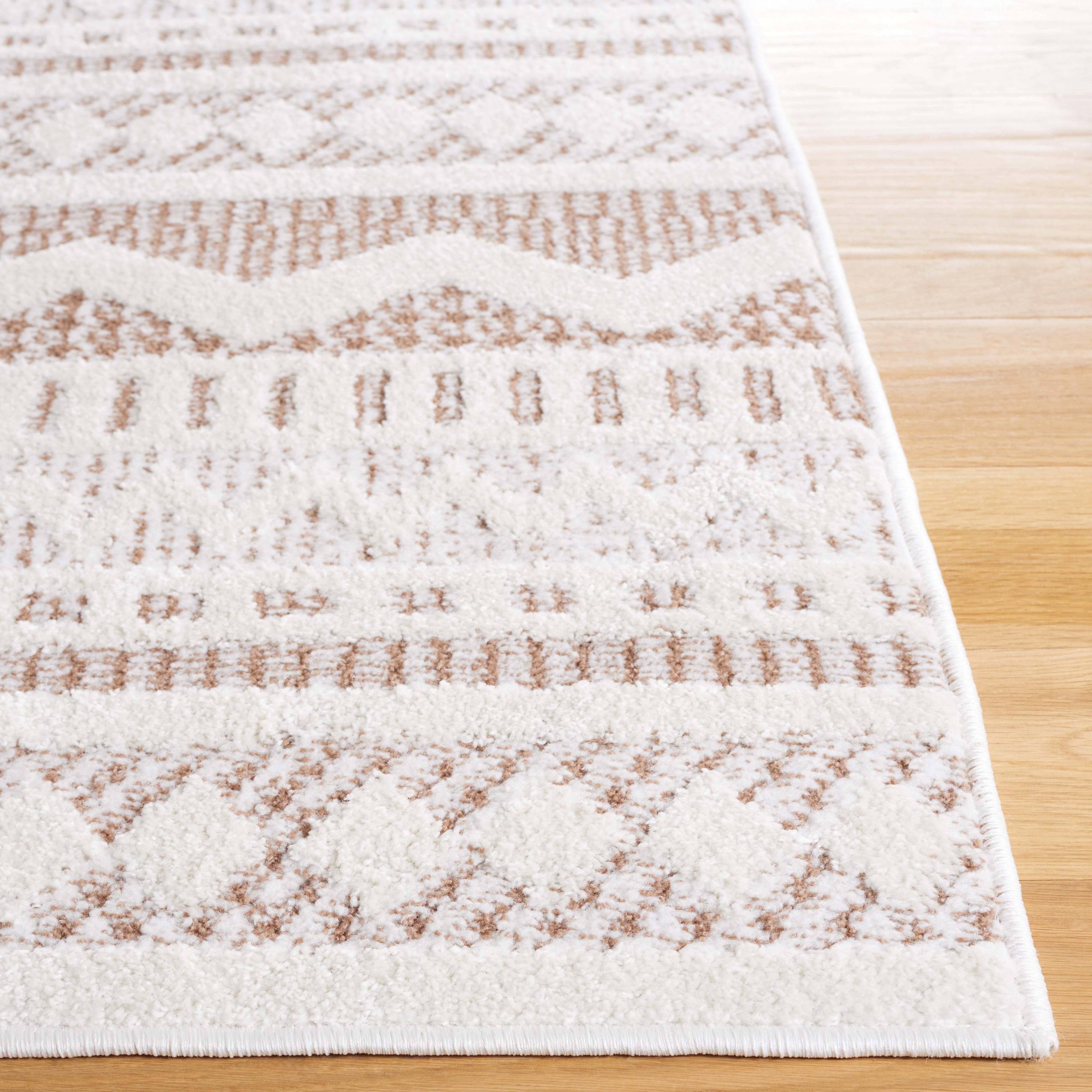 SAFAVIEH Alamo Curtis Geometric Area Rug, Taupe/Ivory, 8' x 10'