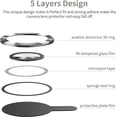 thumbnail image 3 of Camera Lens Protector for iPhone 14 ProMax/iPhone 14 Pro, for iPhone 14 ProMax Screen Protector for Lens, 9H Tempered Glass Film Full Cover Sticker Accessories,Aluminum Alloy Lens Screen Cover-Silver, 3 of 5