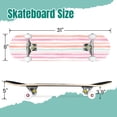 thumbnail image 2 of 31'' Complete Skateboard 7 Layer Canadian Maple Double Kick Deck Skateboards Hand drawn striped pink girly stripe for textile paint ink Skate Board for Beginner Adult Gifts, 2 of 5