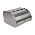 thumbnail image 1 of Caja de pan de metal para almacenar pan, contenedor de pan portátil de gran capacidad. Escarchado, 1 of 9