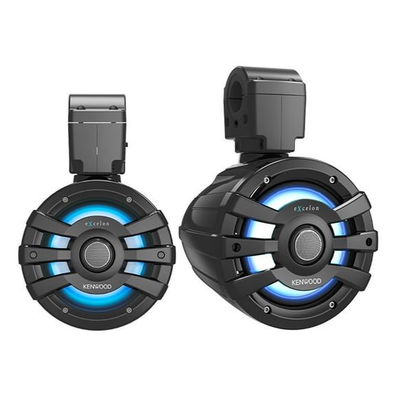 Kenwood XM65TBL 6.5 Inch 2 Way Marine & Powersports Tower Speakers - Pair (Black)