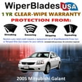 thumbnail image 2 of 2005 Mitsubishi Galant Beam Wiper Blades Wipers w/1yr Warranty (Set of 2), 2 of 5
