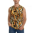 thumbnail image 2 of Lsque Zebra Print Men's Cotton Blend Sleeveless Muscle Shirts (S-3XL)- Moisture Wicking, Odor Protection, UPF 30+,X-Large, 2 of 8