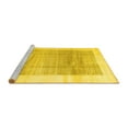 thumbnail image 2 of Ahgly Company Machine Washable Indoor Round Solid Yellow Modern Area Rugs, 5' Round, 2 of 4
