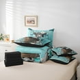 thumbnail image 6 of Manfei Teens Highland Bull Twin Bedding Sets 7-Piece, Dreamy Butterfly Animal Bedding Comforter Set, Vibrant Groovy Floral Reversible Sheet Sets, Luxury Bedroom Decor, 6 of 8