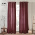 thumbnail image 2 of Juego de 2 cortinas XTMYI semitransparentes con aspecto de lino, 274 x 127 cm, 2 of 8