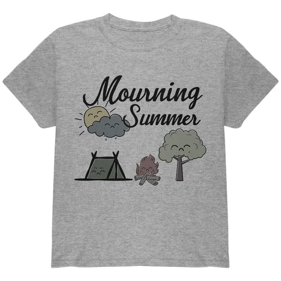 Back To School Mourning Summer Beach Youth T Shirt Heather YXL
