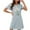 Blue, variant on Blmnix Womens Nightgown Mumu Sleepwear Crew Neck Pink Short Sleeve Sleep Dress