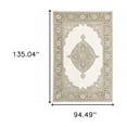 thumbnail image 6 of HomeRoots 8' X 11' Beige And Ivory Oriental Power Loom Area Rug, 6 of 7