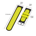 thumbnail image 2 of Silicona Deportes Correa transpirable Reemplazo de banda de reloj inteligente para Xiaomi Mi Watch, Negro Amarillo 5.5-8.5 pulgadas 18 mm Kearding EL2325-06B, 2 of 2