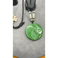 thumbnail image 2 of Green Jade Jewelry Tai Ji Yin Yang Charm Pendant Woven Jade Beads Necklace, 2 of 5