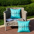 thumbnail image 3 of Outdoor Pillow Covers 16x16 Inch Set of 2 Hello Sunshine Decor Blue Green Waterproof Throw Pillow Covers Summer Outdoor Waterproof Pillow covers Decor for Patio Funiture Garden Sofa Couch 020D16, 3 of 6