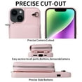 thumbnail image 5 of Crossbody Wallet Case Compatible with iPhone 15 Plus with Detachable RFID Blocking Zipper Card Holder Pocket, Shoulder Strap Removable PU Leather Purse Shockproof Phone Cover, Pink, 5 of 10