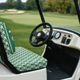 thumbnail image 4 of FUIALDOLG Green Cartoon Golf Print Golf Cart Seat Covers for Club Car Precedent Ordinary Seats, Breathable Front and Back Seat Cushion Cover for Golfcart, Easy to Install, 4 of 8