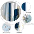 thumbnail image 5 of Boho Style Shower Curtain Watercolor Darkblue and Yellow Geometric Pattern Shower Curtains for Modern Abstract Bathroom Waterproof Fabric Decor Set with Hooks, 72W x 72H Inch, 5 of 6