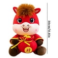 thumbnail image 2 of DAMAI 2026 Year of The Horse Mascot Decoration – 7.9" Chinese Zodiac Horse Ornament with Auspicious “Fu” Bag, Plush Festival Figurine for Lunar New Year, Spring Festival, 2 of 3