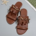 thumbnail image 6 of Summer Womens Plus Size Sandals Fashionable and Casual Style Outer Wear Strap Flat Beach Slippers, 6 of 9