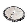 thumbnail image 4 of KLKCMS Christmas Tree Skirt Christmas Decoration Ruffled Round Base Cover for Tree Base Black White 92cm, 4 of 9