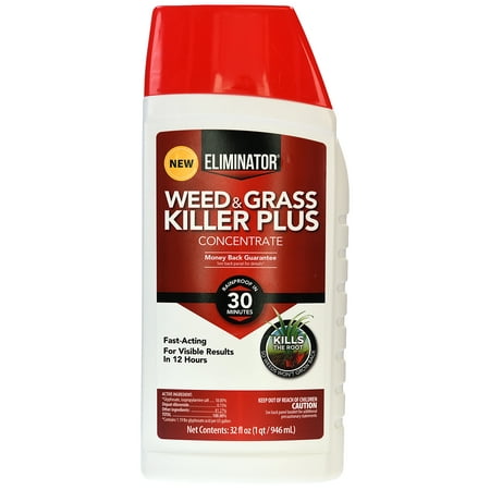 Eliminator Fast Acting Weed and Grass Killer Plus, Concentrate Formula, 32