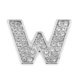 thumbnail image 1 of Insignia adhesiva para coche con letras del alfabeto en 3D con diamantes de imitación. W, 1 of 9