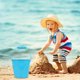 thumbnail image 1 of Cubos de playa de metal para niños Zonh, rastrillos, palas, baldes de arena, mango de madera, juguetes para piscina, 1 of 4