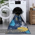 thumbnail image 5 of HOMERRY 8' x 10' Modern Floral Rugs for Living Room Washable Area Rug for Bedroom Non-Shedding Accent Rugs, Blue, 5 of 5