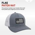 thumbnail image 2 of Gorra TenPoint Trucker gris/blanca con parche de bandera para hombre y mujer, 2 of 3