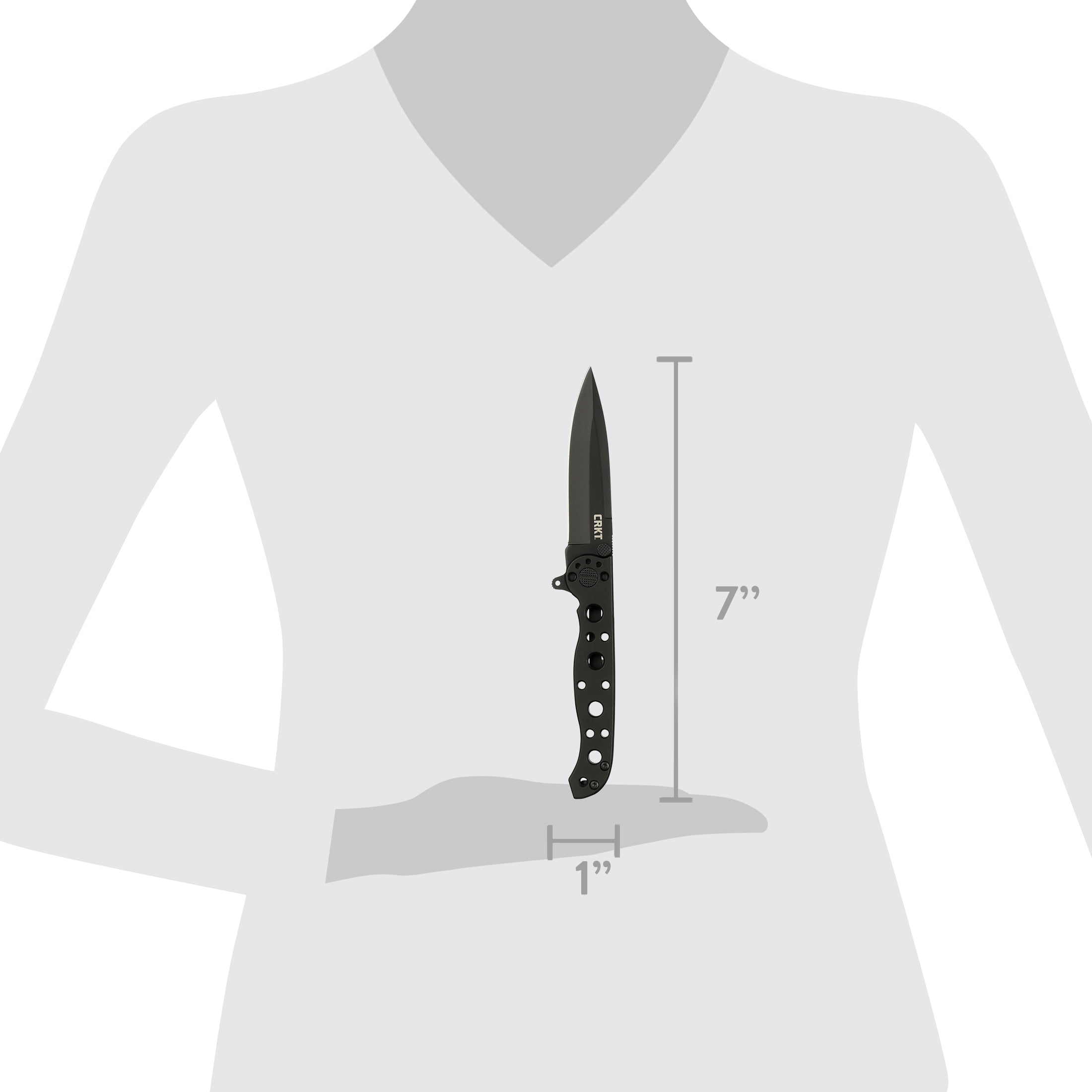 CRKT Folding Knife with Frame Lock and Carson Flipper Opening: Stainless Steel Plain Edge Blade, Stainless Steel Handle, Reversible Pocket Clip, M16-01KSC