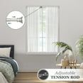 thumbnail image 3 of Kenney Nicholas 5/8" Twist & Fit No Tools Adjustable Tension Rod Window Curtain Rod, 28-48", Brushed Nickel, 3 of 8