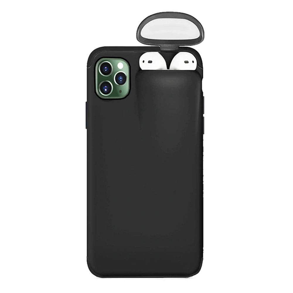 Redshield Compatible with Apple iPhone 11 Pro (2-in-1) Ultra-Slim  Protective Silicone Shell Case with Attached Apple Airpods Case at The Back  [Black] - Walmart.com