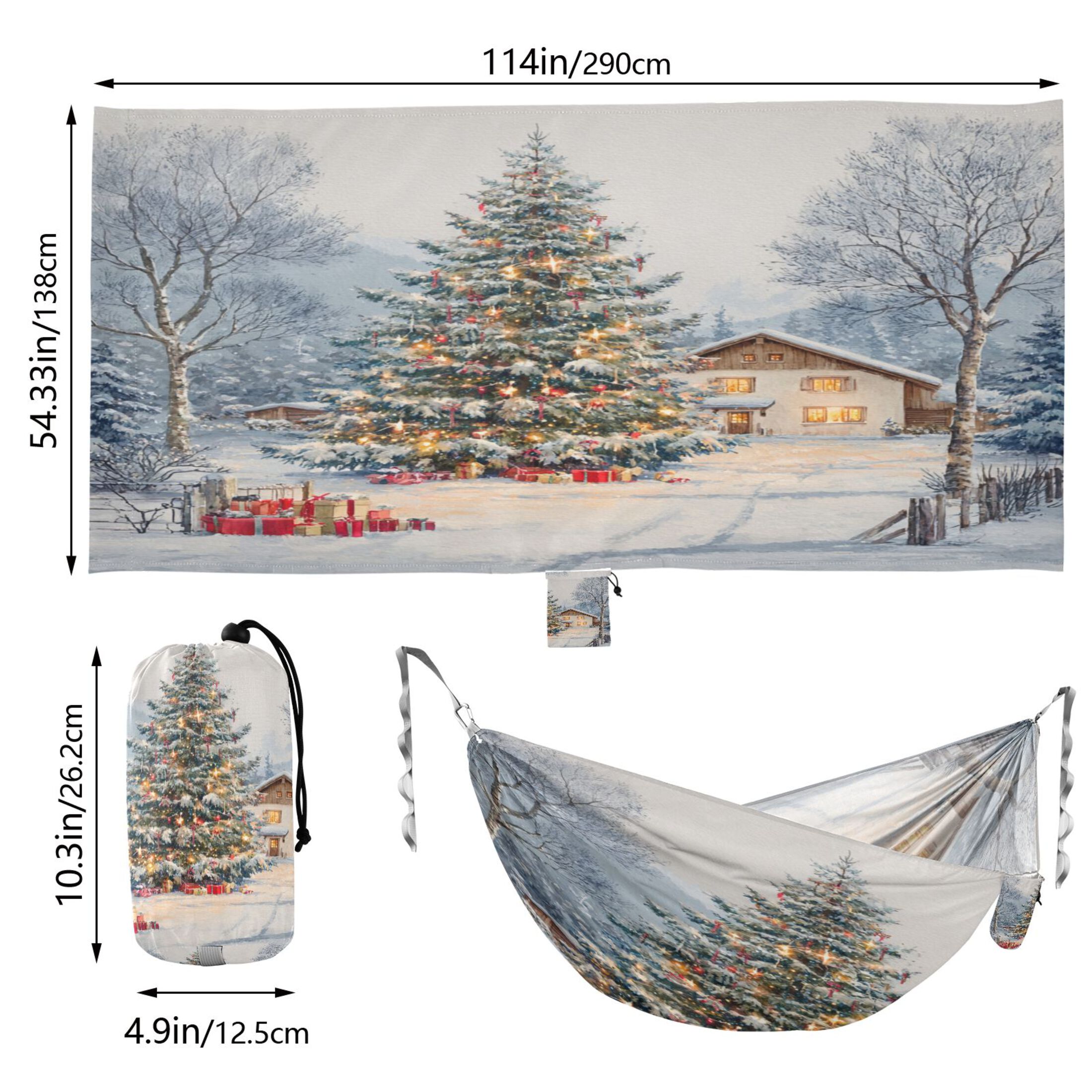 Hammock Camping Hammock Nylon Portable Hammock Travel Camping Hammock Beautiful Christmas Snow