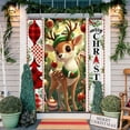 thumbnail image 4 of Christmas Door Curtain – Santa Claus Snowman Reindeer Polyester Hanging Door Cover for Home Party Holiday Decoration, 4 of 5