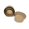 Round Paper Mache Nesting Boxes Small Set of 3 Paper Mache Boxes with