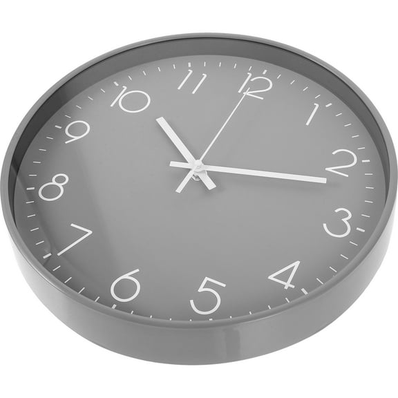HOMEMAXS  Round Wall Clock Bedroom Clocks for Home Decor Oversized Office Grey