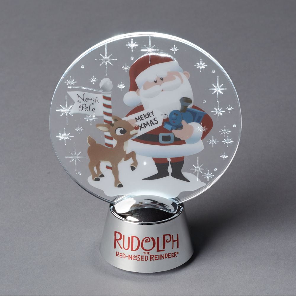 Department 56 Rudolph The Red Nosed Reindeer Rudolph And Santa Holidazzler 6000498 Walmart Com