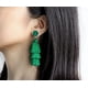 thumbnail image 3 of Pendientes de borla en capas de colores Pendientes colgantes de gota de borla en niveles bohemios para niñas adolescentes Cumpleaños Navidad Amigos Regalo Adepaton LRWJ271-3, 3 of 3