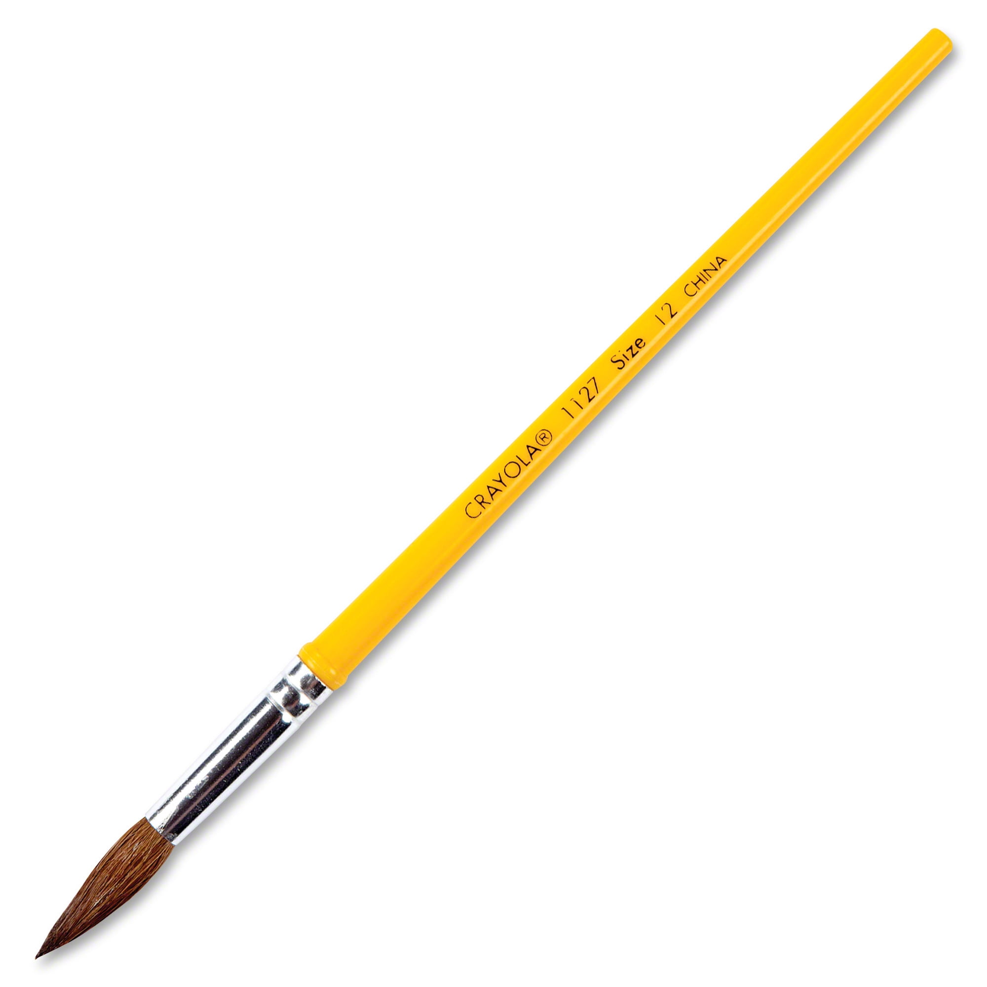 Crayola Natural Paint Brushes, Yellow, 1 Dozen