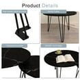 thumbnail image 6 of CQSXDA Round Nesting Coffee Table Set Marble Tabletop Sturdy Metal Frame Living & Bedroom Furniture Decor, 6 of 12