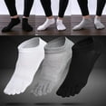 thumbnail image 2 of Mens Cotton Colorful Toe Five Finger Socks Ankle Sports zzcc Breathable R5O9, 2 of 9