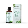 thumbnail image 1 of Herbion Naturals Aceite de ricino orgánico (3,3 oz), 100% puro, prensado en frío, sin hexano. Botella de vidrio con gotero, 1 of 5