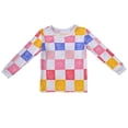 thumbnail image 2 of ATAIKU 12M-6Y Toddler Bamboo Pajamas Set, Baby Kids Girl Checkerboard Snug Fit Long Sleeve Sleepwear 2-3 Years, 2 of 8