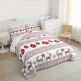 thumbnail image 3 of Feelyou Vintage Christmas Festival Full Size Comforter Sets, Tribal Aztec Geometric Bedding Comforter Set, Kawaii Reindeer Print Reversible Bedding Sets, ltra Soft Home Decor, 3-Piece, 3 of 8