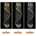 thumbnail image 2 of DENEST Modern LED Crystal Spiral Ceiling Light Raindrop Chandelier Pendant Lamp Fixture, 2 of 12
