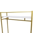 thumbnail image 5 of Anqidi 5.91x3.94 Ft Gold Metal Clothes Rack Freestanding Square Double-Shelves Garment Display Stand for Laundry Room, Bedroom, 5 of 10