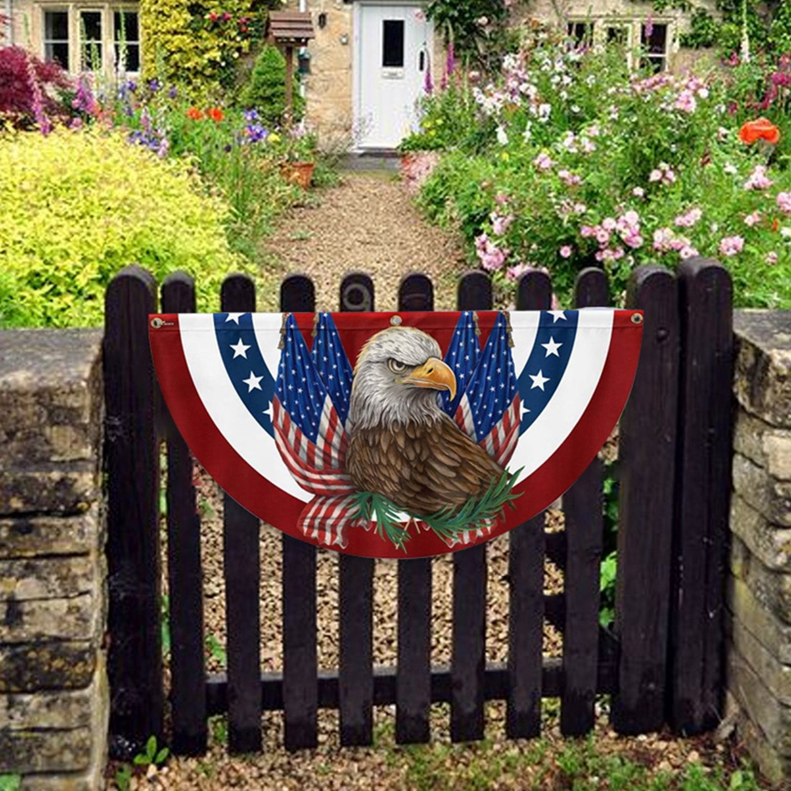 Win s Way 250th Anniversary Banner, Patriotic Decoration Flag 1776-2026 Polyester Indoor Outdoor Hanging Banner for July 4th Party Decor