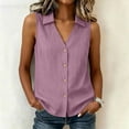 thumbnail image 7 of Purcolt Women's Sleeveless Button-Down Shirts Collared V-Neck Tank Top Casual Summer Blouses, S-XXL, 7 of 7