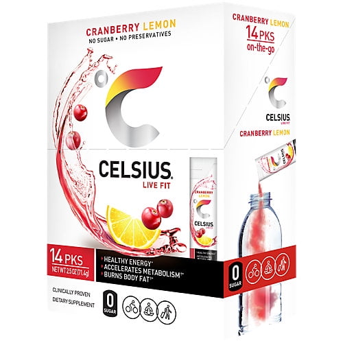 Buy CELSIUS OnTheGo Essential Energy Powder Packs, Cranberry Lemon